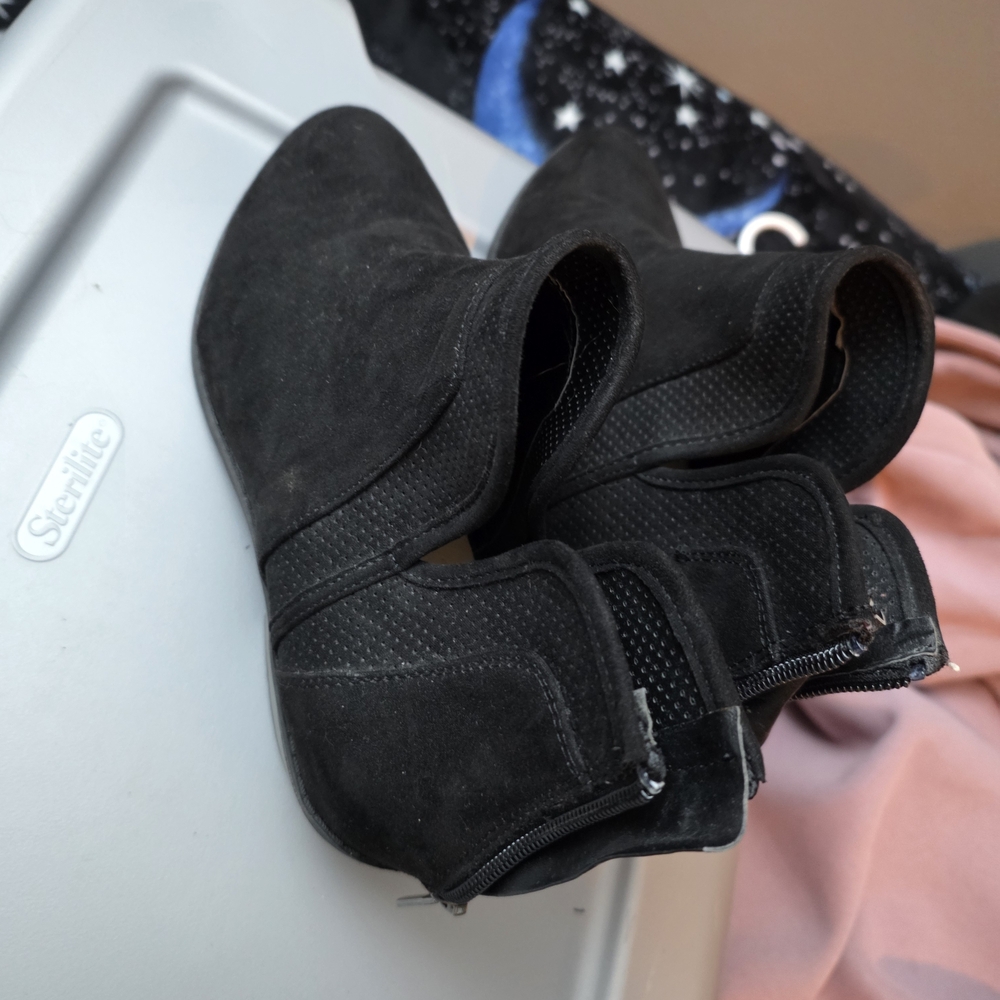 Torrid Suede Black Ankle Booties